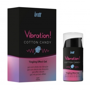 Збудливий гель (рідкий вібратор) зі смаком солодкої вати Intt Vibration Cotton Candy 15 мл