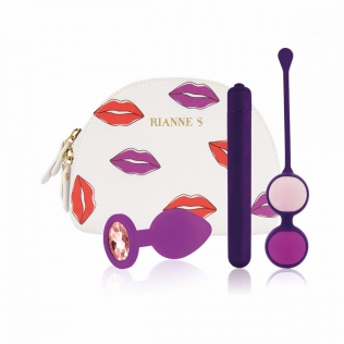 Набір секс іграшок із силікону та пластику фіолетового кольору Rianne S 3 предмета