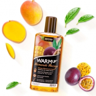 Їстівна масажна олія з розігріваючим ефектом з ароматом міксу манго з маракуєм JOY Division WARMup 150 мл