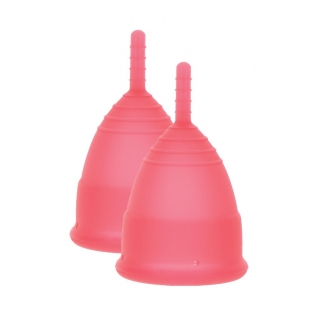 Менструальні чаші червоного кольору Mae B Intimate Health Menstrual Cups 2 штуки